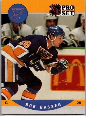 1990-91 NHL Pro Set - #520 Bob Bassen - Image 1 of 2