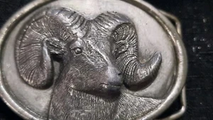 Hebilla de cinturón vintage Siskiyou Buckle Co. Ram - Imagen 1 de 7