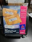 AVERY White Weatherproof Address Labels 5522 Laser 1-1/3 x 4 NOS 700 labels