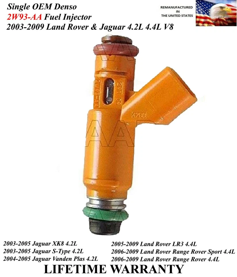 OEM Denso Single Fuel Injector For 2006-2009 Land Rover Range Rover Sport 4.4L - Image 1 of 1
