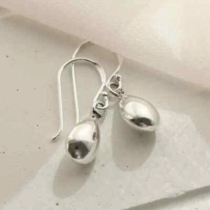 sterling silver teardrop earrings - Picture 1 of 4