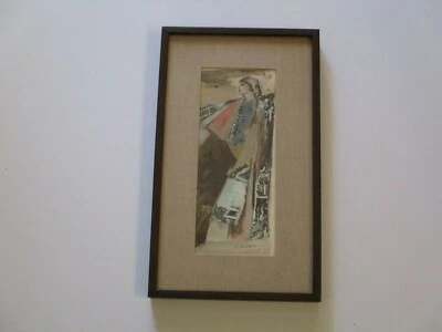 KEGHAM TAZIAN PAINTING WITH COLLAGE ABSTRACT EXPRESSIONISM PORTRAIT EXHIBITED  - Image 1 of 4