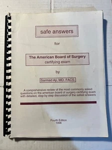 Safe Answers for The American Board of Surgery by Sarmad Aji (paperback 1998) - Picture 1 of 10