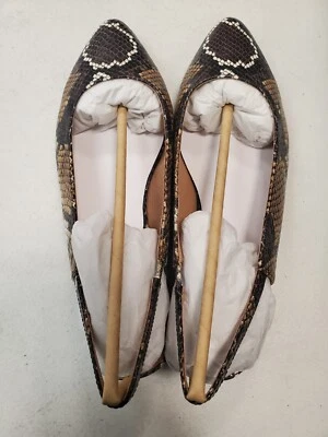 Zapatos planos Madewell con cordones para mujer talla 8,5 cuero piel de serpiente (F9D-2429) Foto 1 de 4