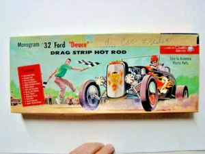 BOX ONLY 32' Ford "Deuce" Roadster Drag Strip Hot Rod Monogram Model PC55.98 - Picture 1 of 4
