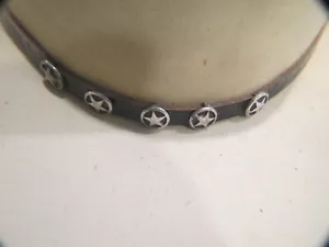 Fascia cappello concho stella texana argento sterling 5 con fibbia argento sterling #1 - Foto 1 di 11