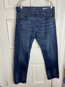 Sean John Jeans Mens 34/32 Paint Splatter Athlete Tapered Stretch - Picture 1 of 6