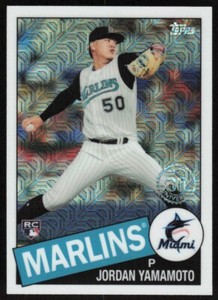 2020 Topps 1985 Chrome Silver Pack Promotion #85C-20 Jordan Yamamoto Miami
