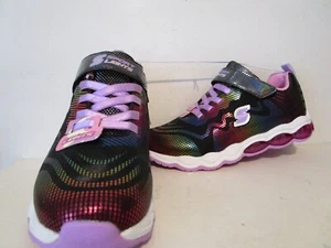 S Sport By Skechers Girls Jazmin Light Up Fashion School Sneakers Black Size 3 - Picture 1 of 6