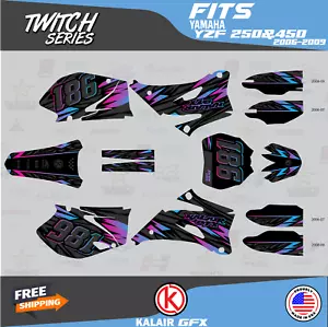 Graphics Kit for Yamaha YZ250F YZ450F (2006-2009) YZ 250F YZ 450F Twitch-Fade - Picture 1 of 6