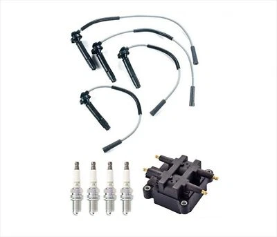 Ignition Coil Spark Plugs & Wires Set For Subaru Forester 2.5L 1999 2000 2004 - Image 1 of 4