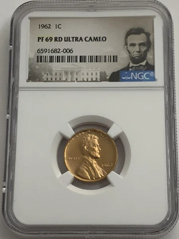 1962 NGC PF69 RD ULTRA CAMEO RED PROOF LINCOLN MEMORIAL PENNY 1C PORTRAIT POP 46 Cover