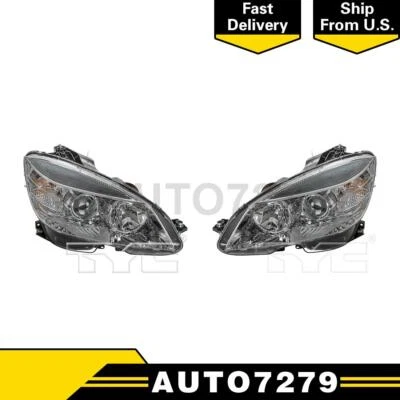 Conjunto de faros 2 piezas izquierda derecha TYC para Mercedes-Benz C200 2010-2011 Foto 1 de 4