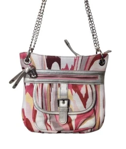Spartina 449 Hipster Red Pink Shoulder Bag Modified Strap Cross Body Free Ship - Picture 1 of 20