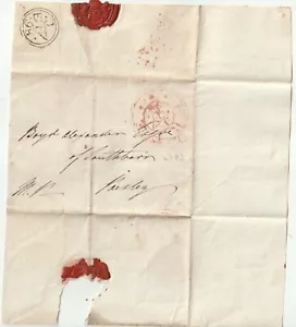 1798 DOUBLE RIM LONDON EVENING FREE PMK WRAPPER TO BOYD ALEXANDER MP PAISLEY - Picture 1 of 2