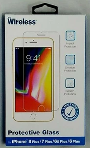 Just Wireless Screen Protector Tempered Glass Protection iPhone 8, 7, 6s, 6Plus - Picture 1 of 12
