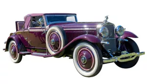 Antik 1929 Hispano Suiza Auto / Automodell - 12" Wallart - Bild 1 von 1