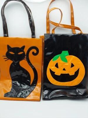 Halloween Set Of 2 Vinyl Trick R Treat Bags - Image 1 of 4