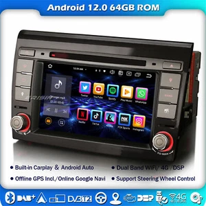 64GB 8-Kern Android 12 Autoradio FIAT BRAVO CarPlay DAB+Navi WiFi Bluetooth GPS - Bild 1 von 13