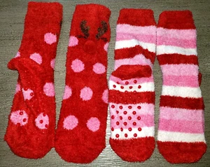 2 Paar NEU WEIHNACHTEN RUTSCHFESTE PLIPPERSOCKEN STREIFEN POLKA PUNKTE 7,5 Zoll lang - Bild 1 von 1