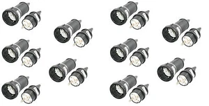 91483 10 Stück Schuko Stecker und Kupplung 16A 250V Schutzkontakt IP44 - Bild 1 von 1