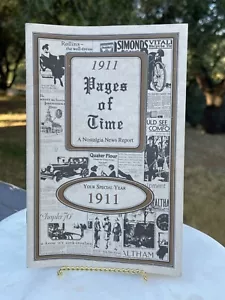 Special Year 1911 Pages of Time KardLets Nostalgia News Advertising Prices Cars - Picture 1 of 3