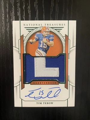 2024 Panini National Treasures Collegiate Tim Tebow Patch Auto /5 Florida Gators - Image 1 of 2