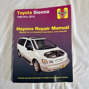 Toyota Sienna (1998-2010) Haynes Repair Manual (USA) (Paperback), USED-Good, Hay - Imagen 1 de 2