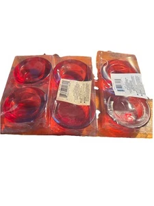 Crate and Barrel Glass Votive /Tea Light Holders Set Of 6 Red - Picture 1 of 1