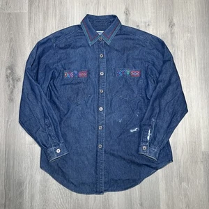 Vintage Pendleton Knockabouts denim long sleeve button up Shirt Women's L/XL - Picture 1 of 7