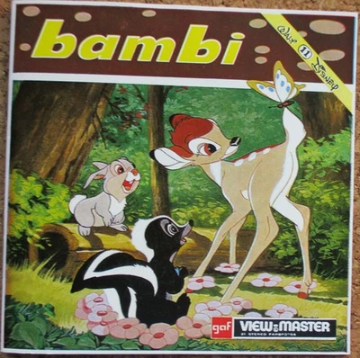 3 VIEW-MASTER 3D BILDSCHEIBEN - BAMBI + BOOKLET - Bild 1 von 3