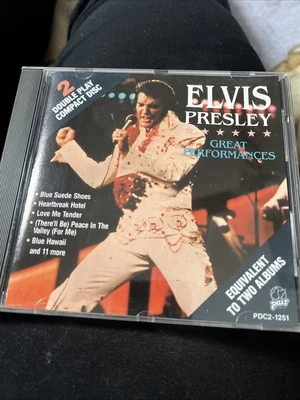 Great Performances Elvis Presley 1989 Double Play Compact Disc Audio CD 16 Songs - Image 1 of 2