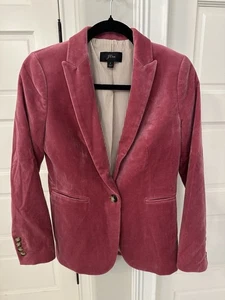 J. Blazer Crew donna 2 Alexandra velluto rosa monopetto bottoni autunno usato in ottime condizioni - Foto 1 di 5