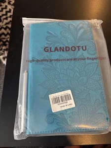 Glandotu Decorative Wallet with Floral Design - Teal - Picture 1 of 6
