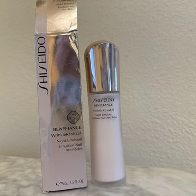 Shiseido Benefiance WrinkleResist24 Night Emulsion 2.5 oz In Box Factory SEALED - Image 1 of 4