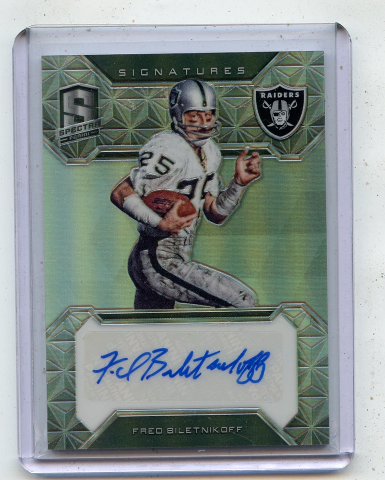 2016 PANINI SPECTRA #S-FBK FRED BILETNIKOFF AUTOGRAPH #7/49, RAIDERS HOF, 110925 - Image 1 of 1