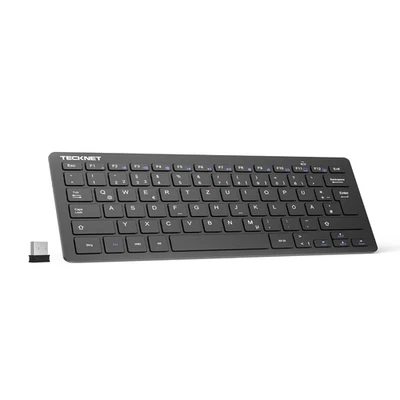 Kabellose 78-Tasten-Tastatur Nano-USB-Empfänger 36 Monate Garantie - Bild 1 von 4