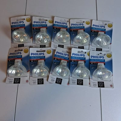 Phillips 20W MR16 GU5.3 Base Indoor Flood Landscape light Bulbs Pack Of 10 - Image 1 of 4
