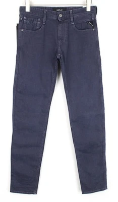 Replay W30/L30 Men's Anbass Jeans Slim Blue Cotton Stretch With 5 Pockets - Image 1 of 4