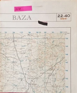 MAPA TOPOGRAFICO "BAZA" 22-40 (994) ESCALA 1:50000 # 1679 - Imagen 1 de 1
