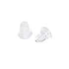 *UK* (No.2) (5 to 100 Pairs) Soft Rubber Plastic Earring Backs Replacement 4mm