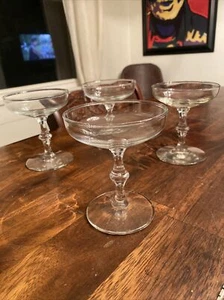 Vintage Libbey Georgian 4” Champagne Coupe. Set Of 4 - Picture 1 of 11
