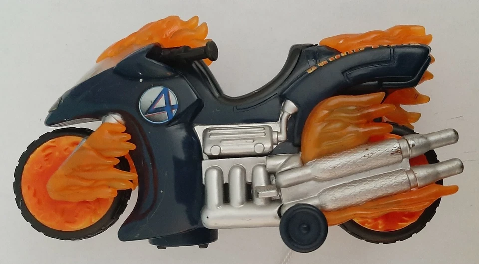 Винтажный б/у 2005 Marvel Human Torch Batt. Oper. Мотоцикл работает - Изображение 1 из 4