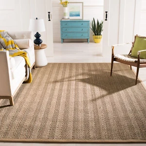 Safavieh Power Loomed Natural Fiber Collection Natural/Beige Area Rugs - NF115A - Picture 1 of 31