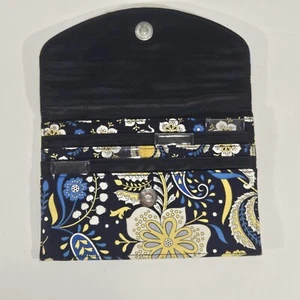 Vera Bradley Ellie Azul Folio Cupón Recibo Organizador 5 Bolsillos 8”x5.5” - Imagen 1 de 6