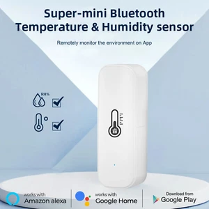Tuya Temperature Humidity Sensor Smart Bluetooth App Control Alexa/Google - Picture 1 of 12