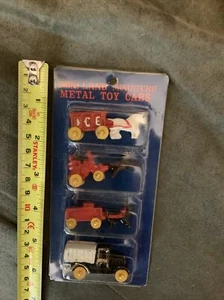 Vintage Factory Sealed Diecast Metal Miniature Cars (4) - Picture 1 of 7