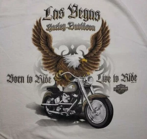 Harley Davidson Las Vegas 2001 ""Live To Ride & Live To Ride"" camiseta para hombre - Imagen 1 de 11