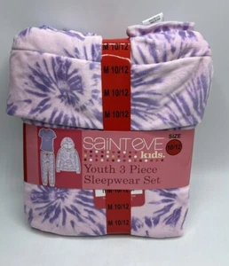 Girls Size M (10/12) Saint Eve Youth 3-Piece Sleepwear Set Pajamas Long Sleeve - Picture 1 of 5