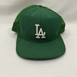 Vintage New Era Pro Design Dupont Visor Green LA Dodgers Snapback Hat Cap VHTF - Picture 1 of 7